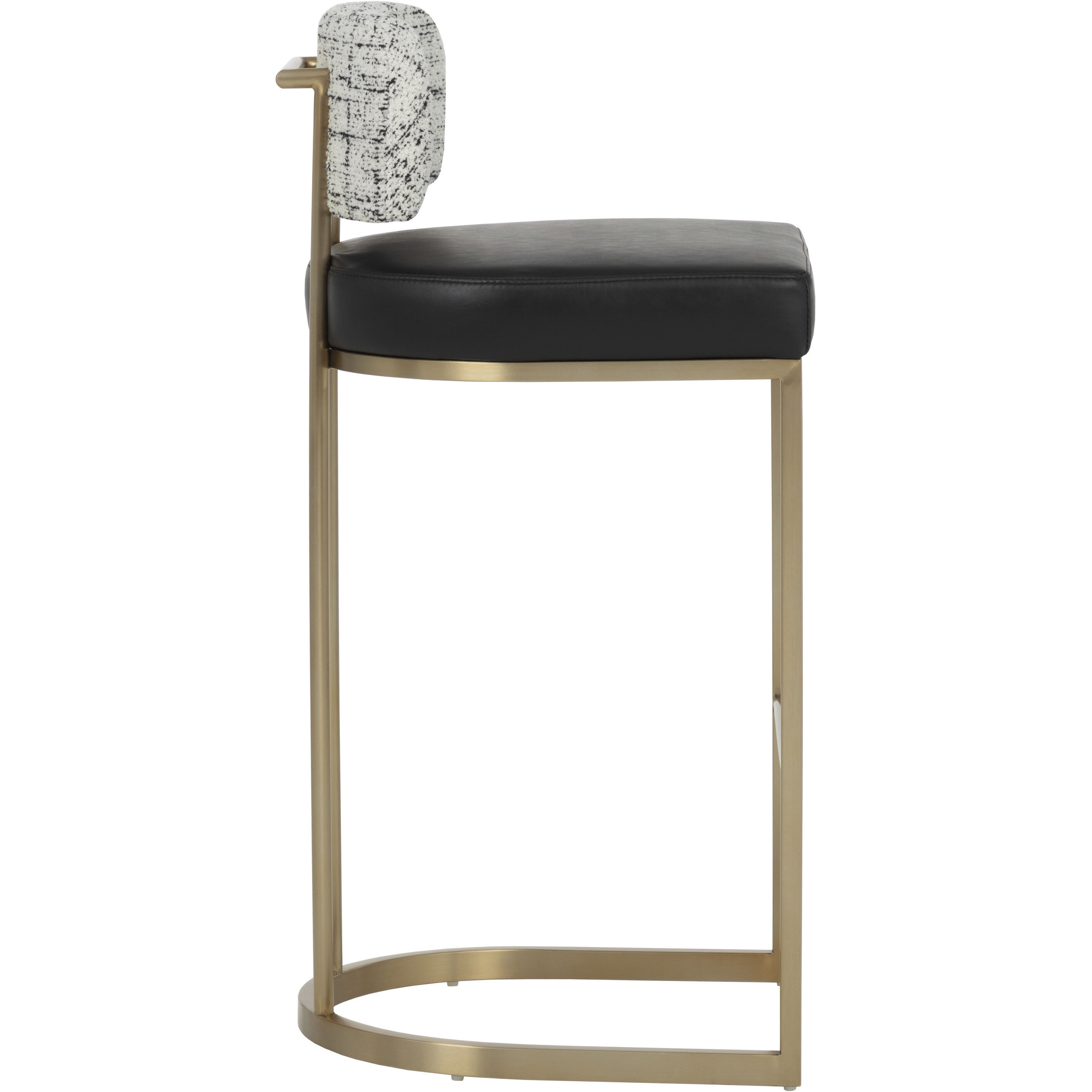 Larissa 37.75 inch Bravo Black / Halton Birch Barstool